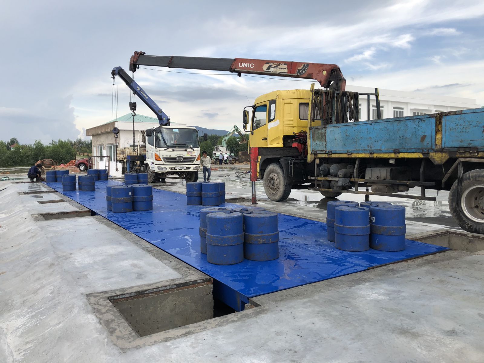 Trạm cân xe tải 80 tấn thiết bị hãng Minebea Intec Đức