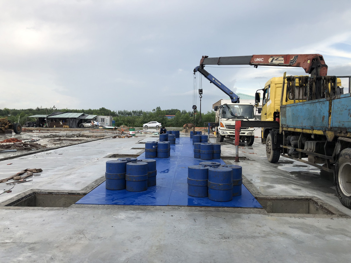 DỰ ÁN LÁP MỚI CÂN XE TẢI 100 TẤN MINEBEA-INTEC TẠI NHÀ MÁY XI MĂNG INSEE KIÊN GIANG